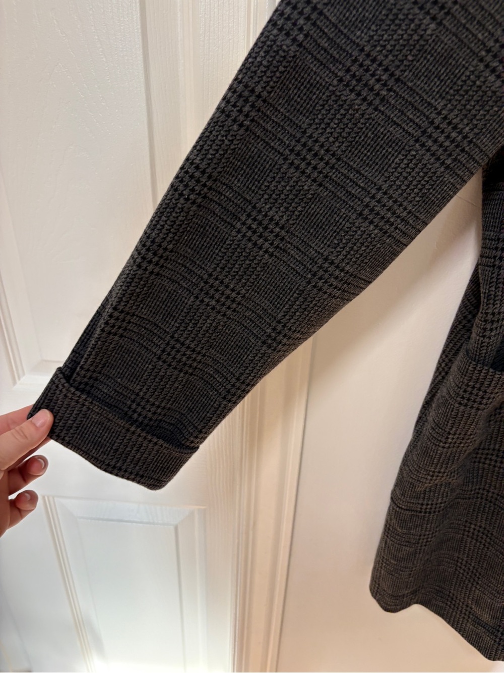 Grey Long Jacket Sweater Plus Size 2X Pockets Office Business Preppy Neutral - Picture 3 of 12